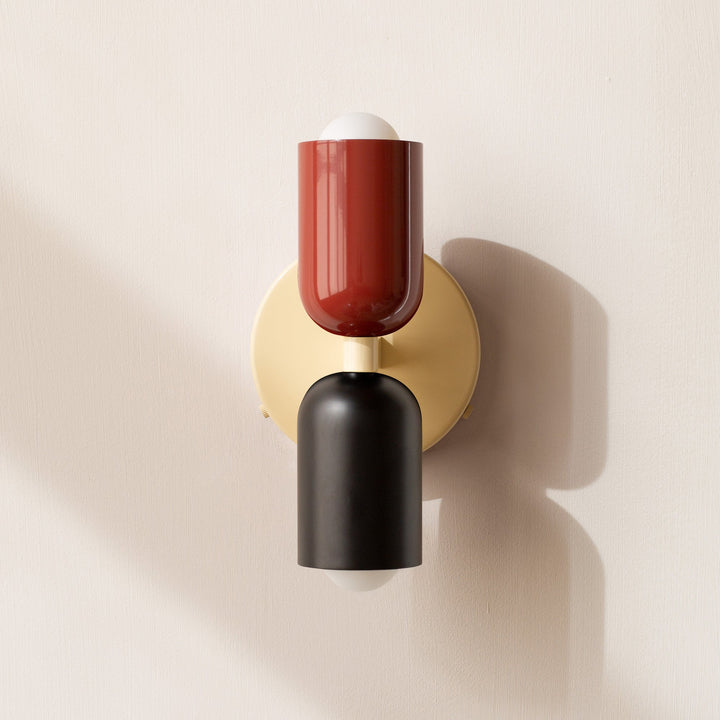 Minimalist Cylinder LED Wall Sconce – 2-Light Indoor