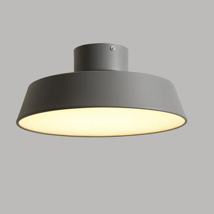 Avenae round LED ceiling light hallway installation