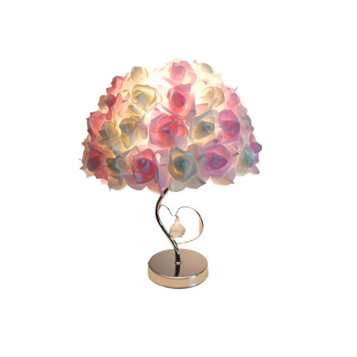 Celestria romantic bedside lamp in white finish