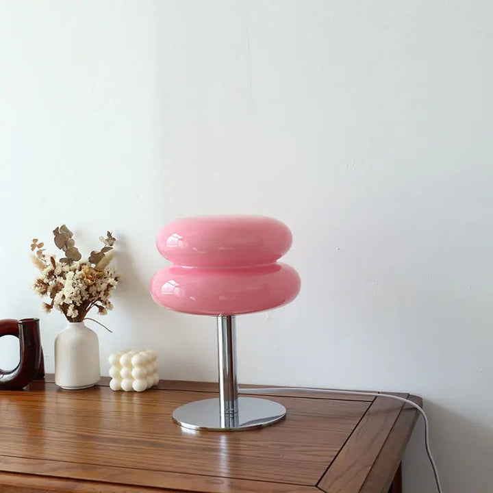 Lorentis Bauhaus lamp in pink with a minimalist modern interior