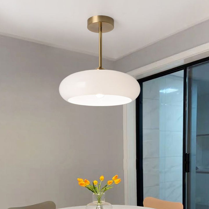 Charlotte glass flush mount ceiling light – detail close-up