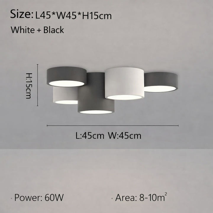Luvira multi cup LED ceiling lamp warm ambient glow