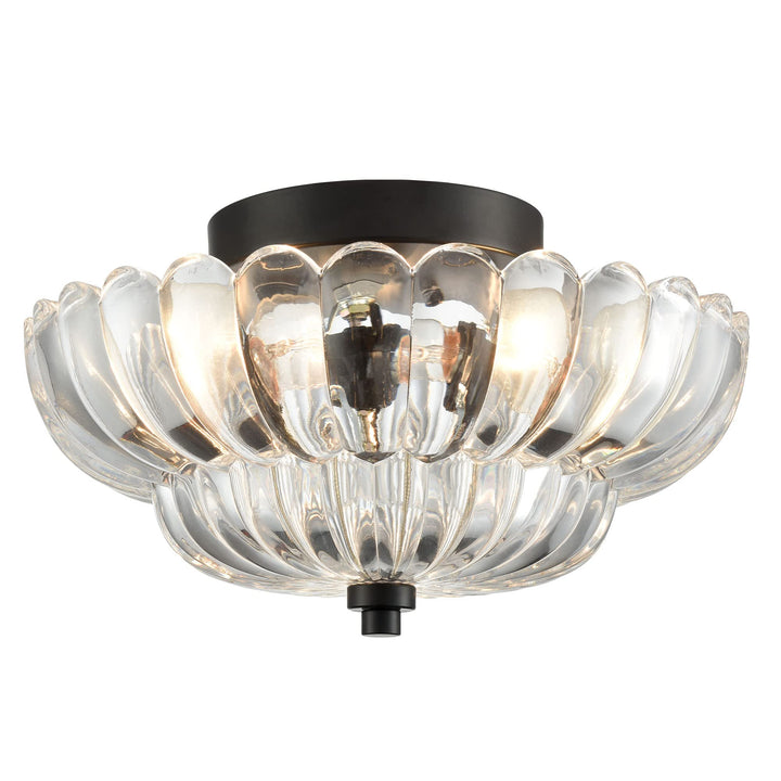 Zalines clear glass E27 ceiling lamp in modern living room