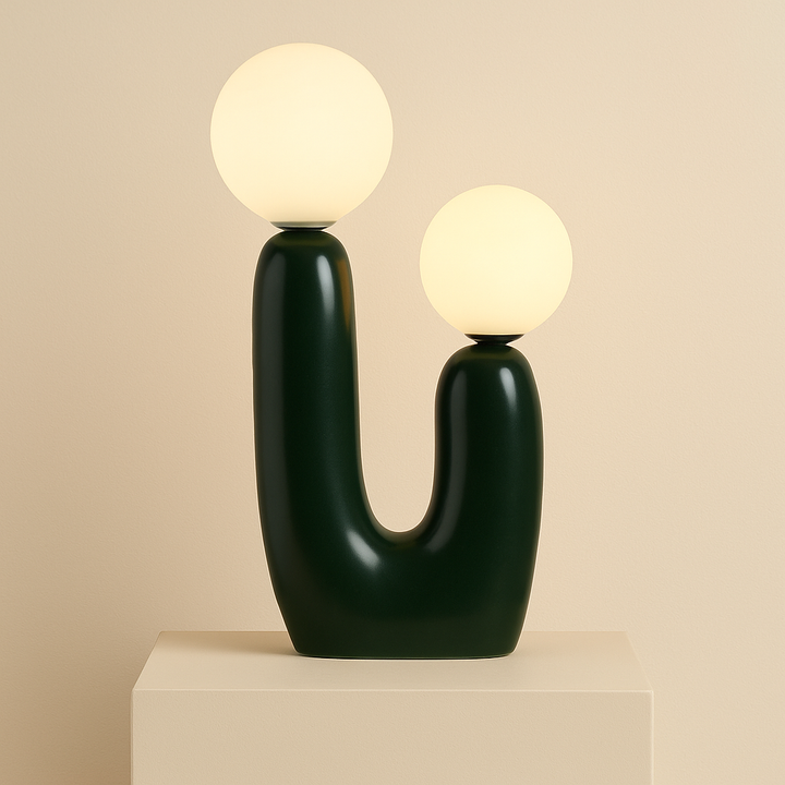 Modern Gray designer table lamp delivering soft diffused ambient glow (view 2)