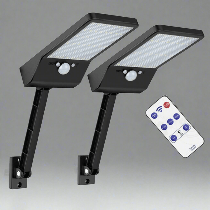 Modern Rectangular Solar LED Spotlight — Motion Sensor