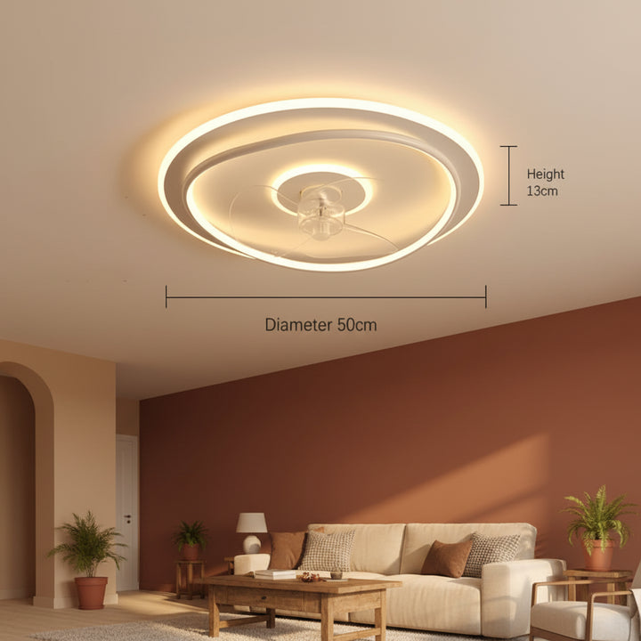 Modern LED Ceiling Fan Chandelier – Remote Control