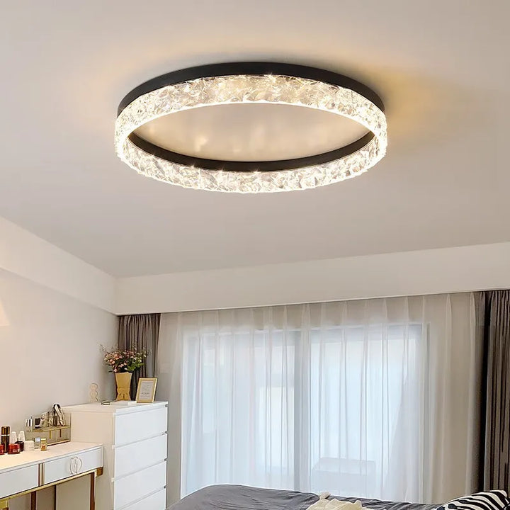 Evara Nordic crystal ceiling lamp in dining room setting