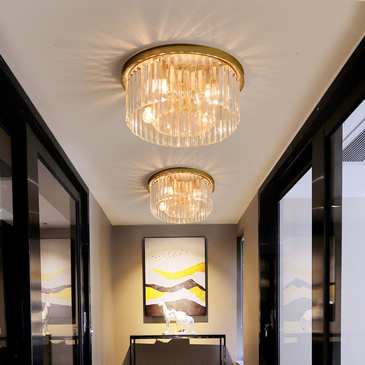 Siliora luxury crystal ceiling lamp main view