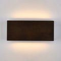 "Rectangle 12W" / White light / Walnut colour