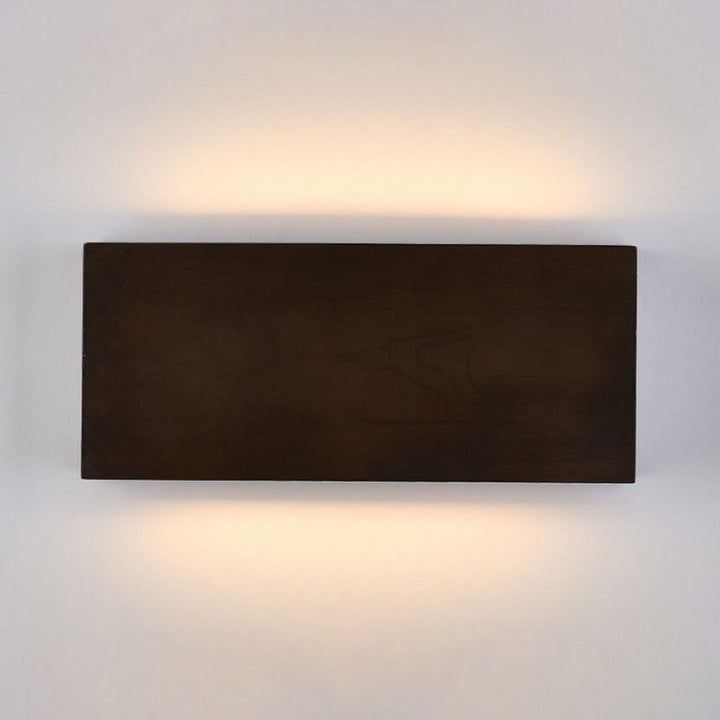 Japanese Wooden Square LED Wall Light