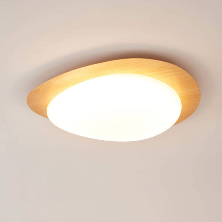 Nordic Pebble Flush Ceiling Light — pebble shade detail