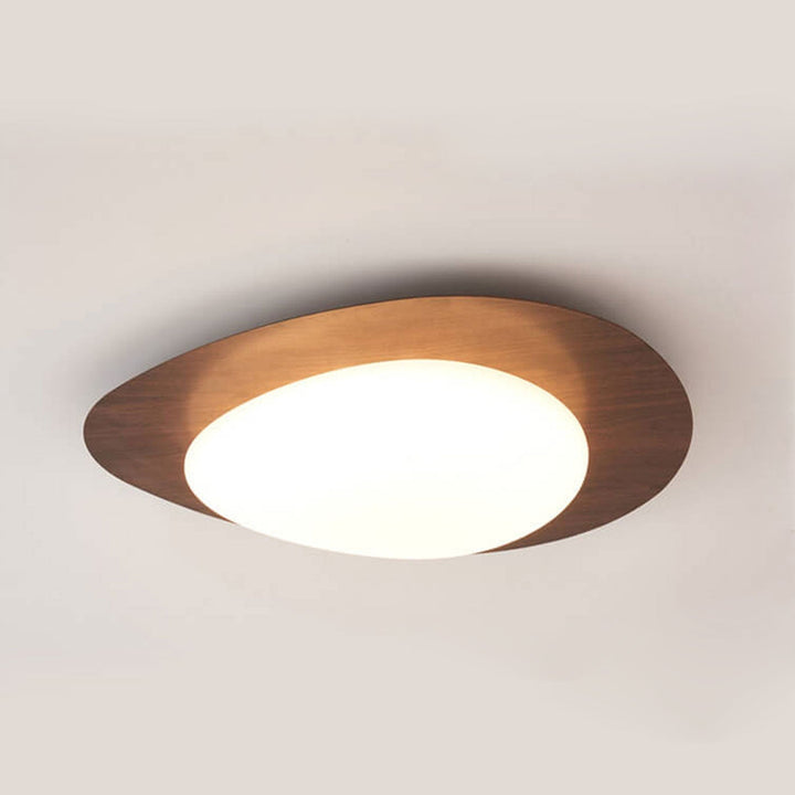 Nordic Pebble Flush Ceiling Light — side angle