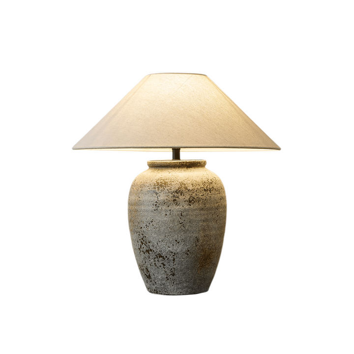 Tavonea weathered stone table lamp lifestyle interior
