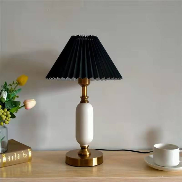 Retro Pleated Column Lamp — dimension reference