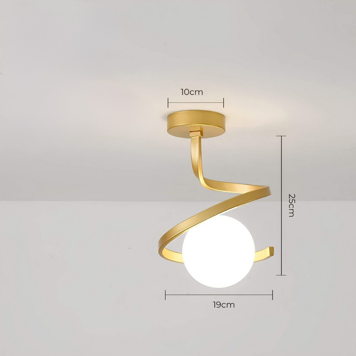 Tavon aluminium acrylic ceiling light black finish