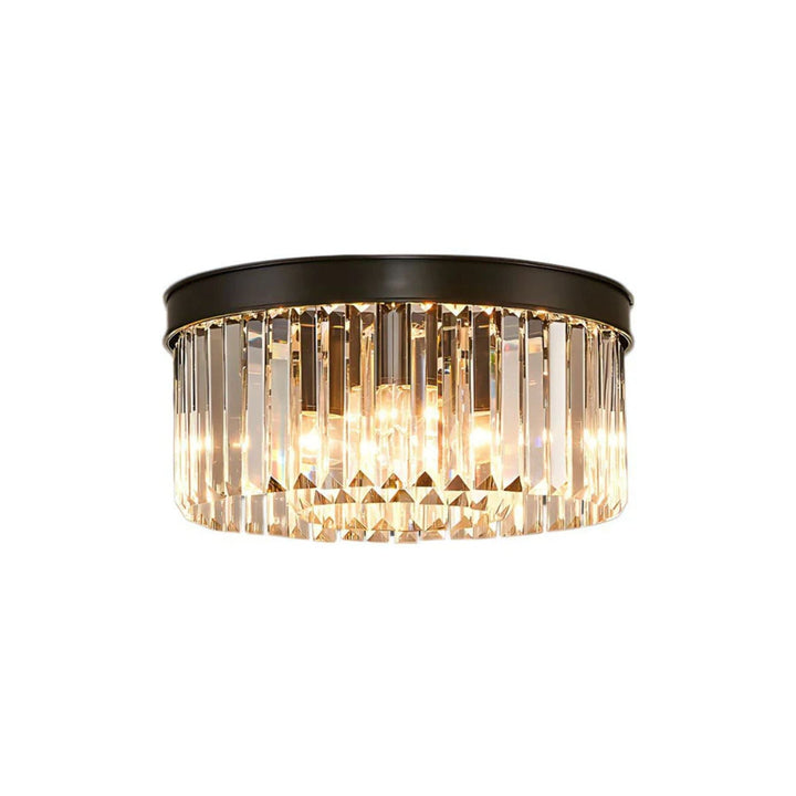 Siliora crystal ceiling lamp installed in dining room
