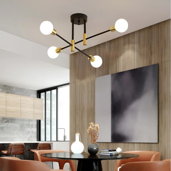 Helen vintage LED ceiling lamp finish A and finish B comparison