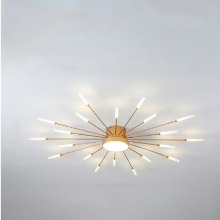 Wesley Fireworks Ceiling Light — gold finish detail