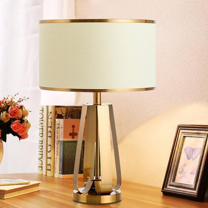 Golden Geometric Table Lamp