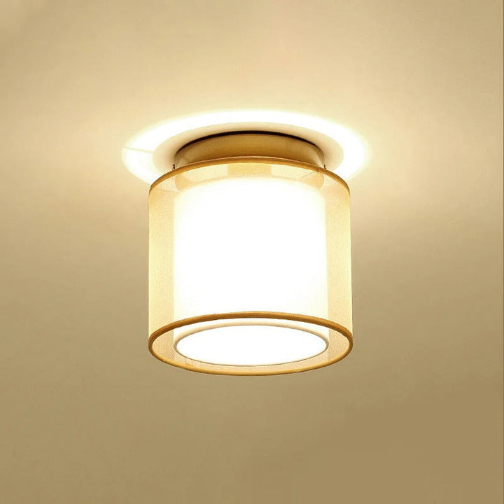 Civvano square ceiling lamp mounted in a Scandinavian-style bedroom