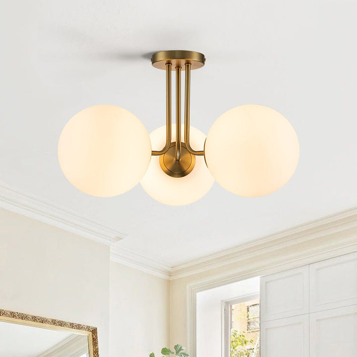 Frosted Globe Ceiling Light