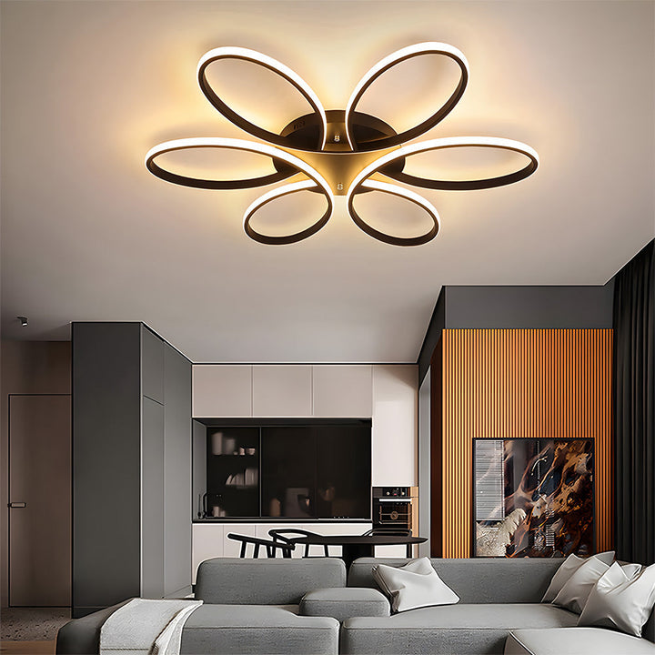 Zesline ceiling lamp casting soft even ambient light in bedroom
