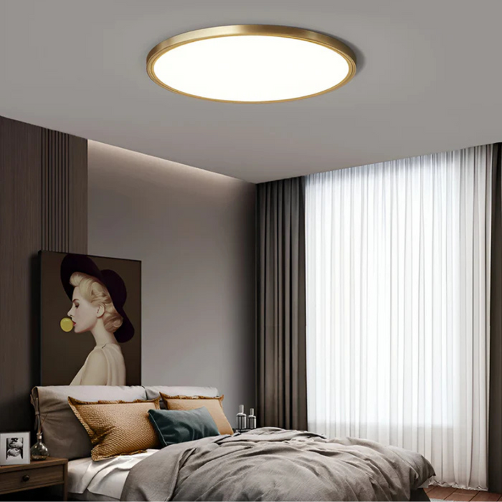 Icho ceiling lamp installed on ceiling, warm ambient light