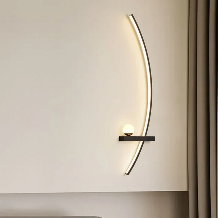 Modern Brass Arc LED Wall Sconce 2-Lights — Designer Light