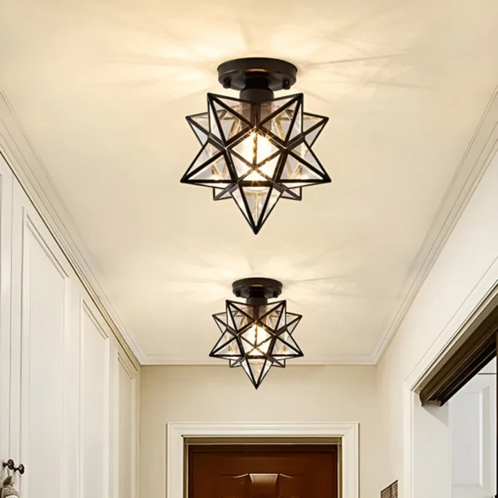 Xelio elegant LED ceiling light starry sky projection bedroom