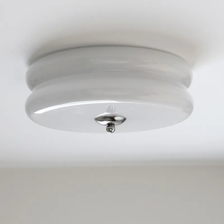 Gonios beige LED ceiling light shown with tricolor temperature options