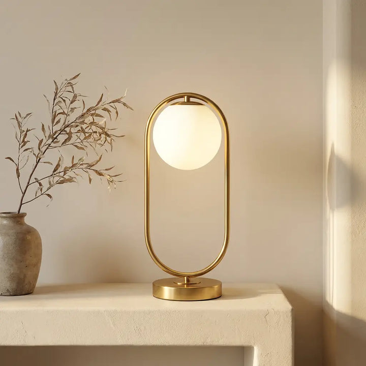 Florentisra Glass Globe Table Lamp | Modern Bedside Light | JDHSONLINE