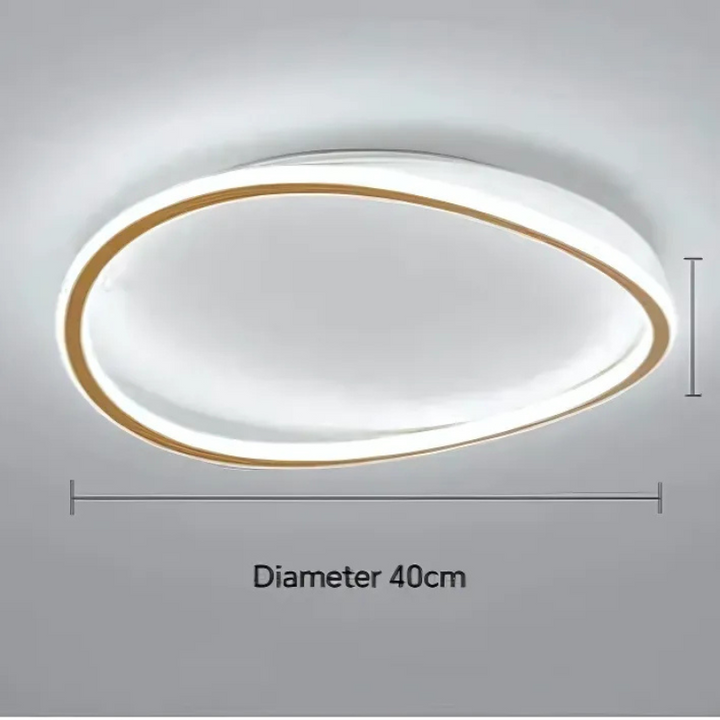 Sennia LED ceiling lamp showing dimmable brightness levels