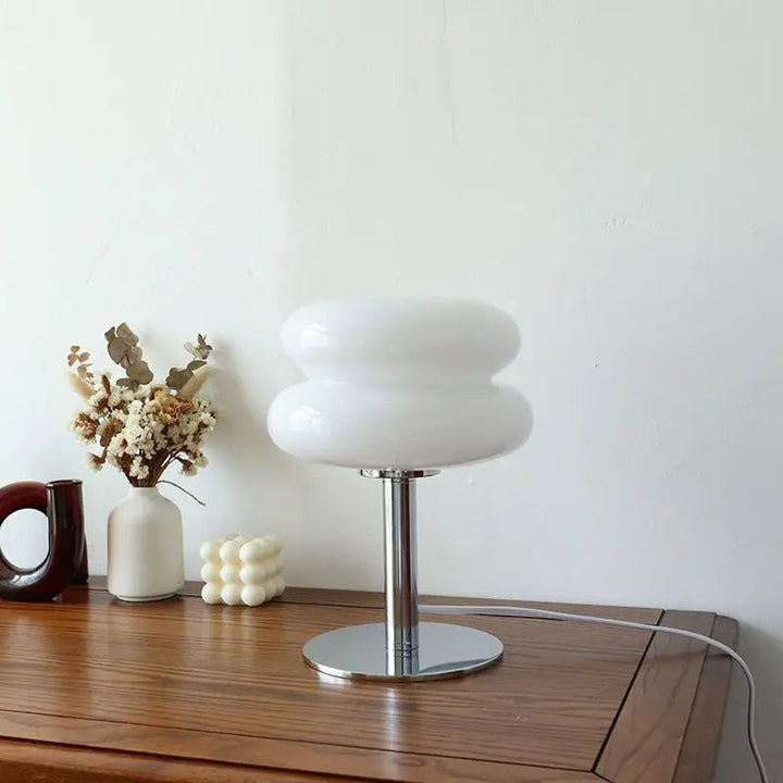 Lorentis designer table lamp in orange close-up detail