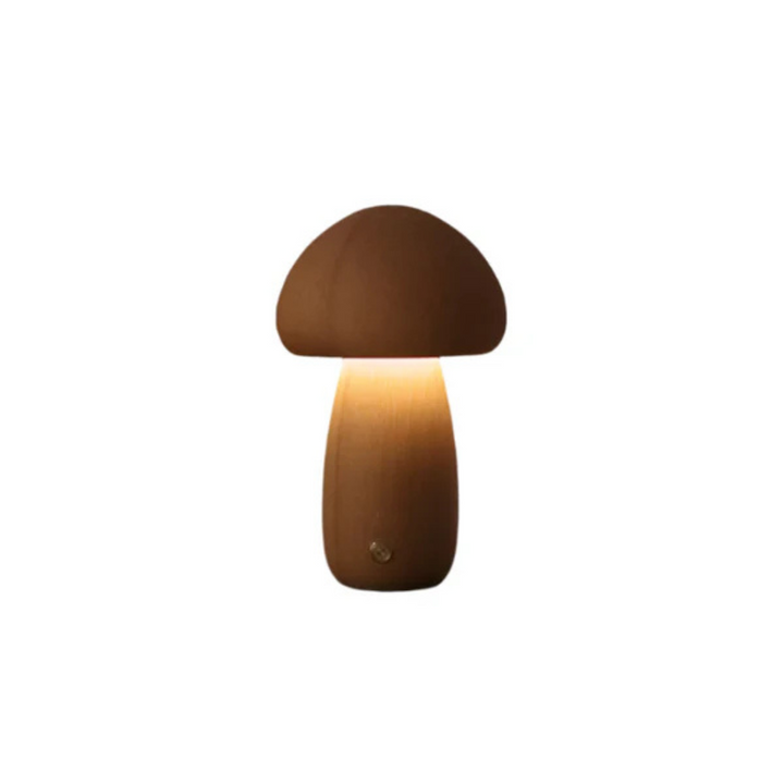 Pheme wooden table lamp with USB charging cable