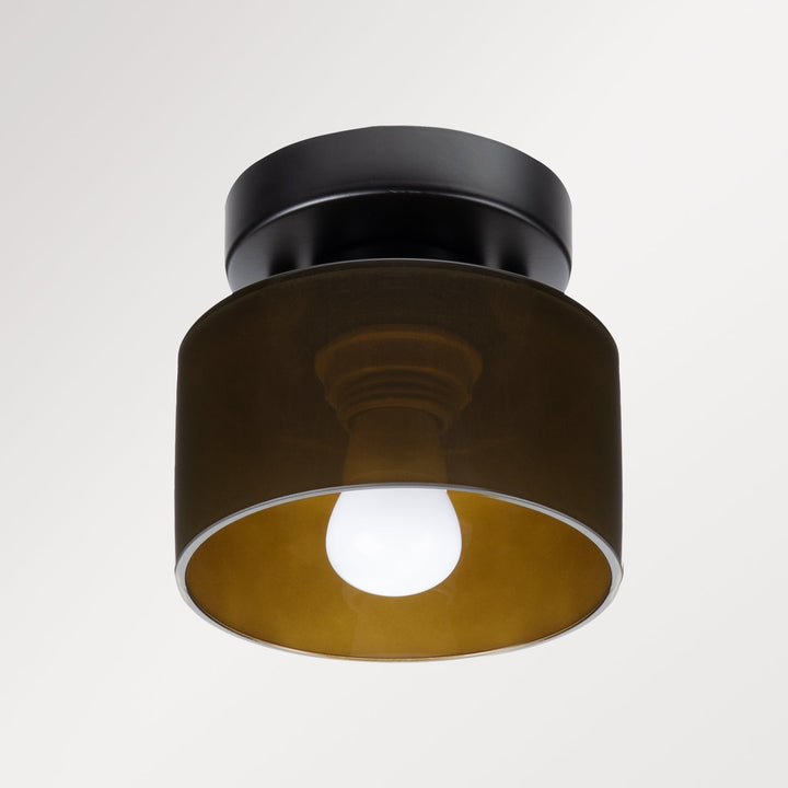 Lismeno vintage ceiling light in brown-green colourway