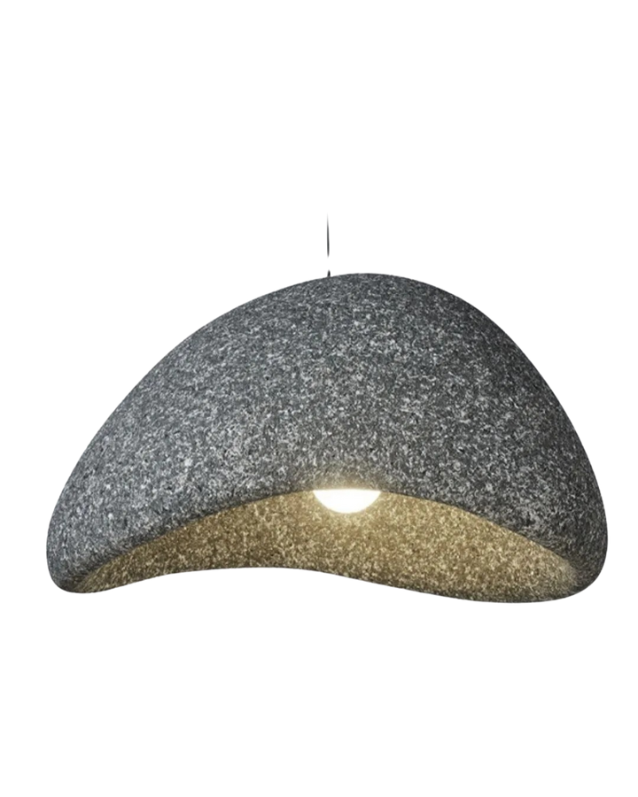 Belliora pendant lamp shown against dark wall background
