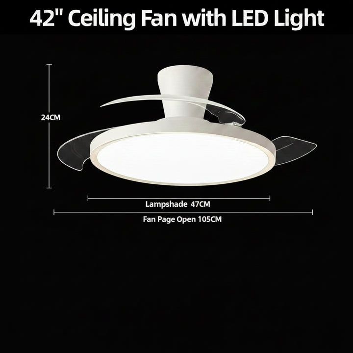 IRALAN Modern Invisible LED Ceiling Fan – DC Motor