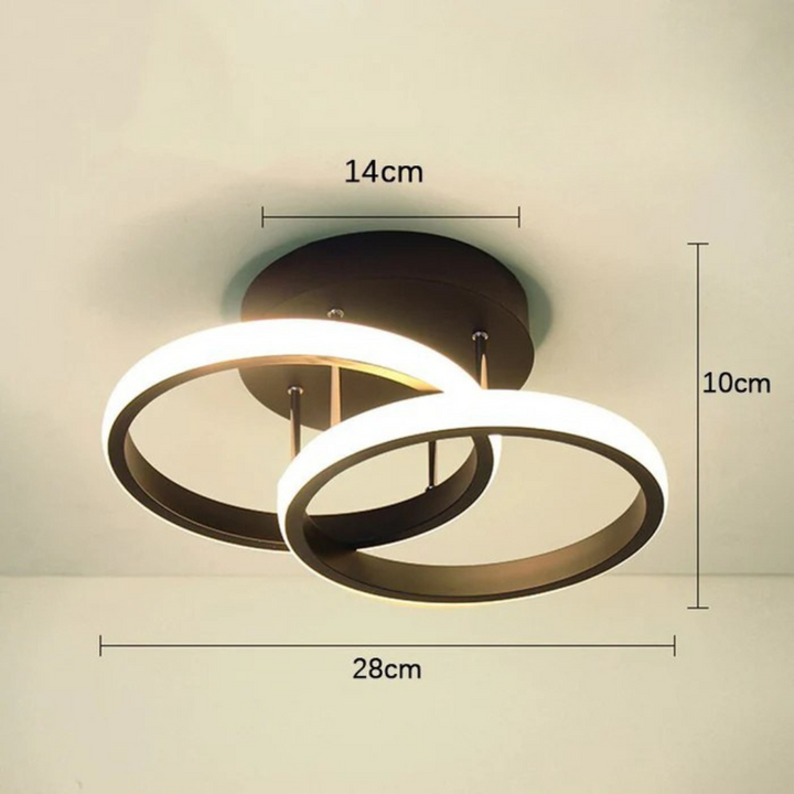 Aether two-ring variant ceiling lamp design alternative