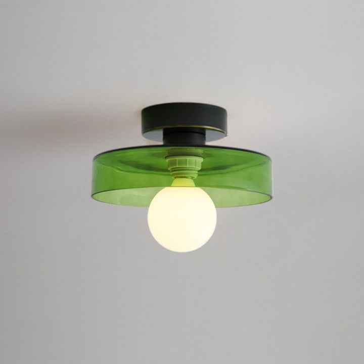 Bauhaus glass LED flush mount ceiling light – alternative angle