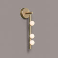 3 Heads ∅ 4.7″ x H 19.7″ / Dia 12cm x H 50cm / Brass & White