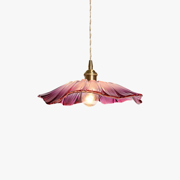 Calia flower glass pendant light – side angle view