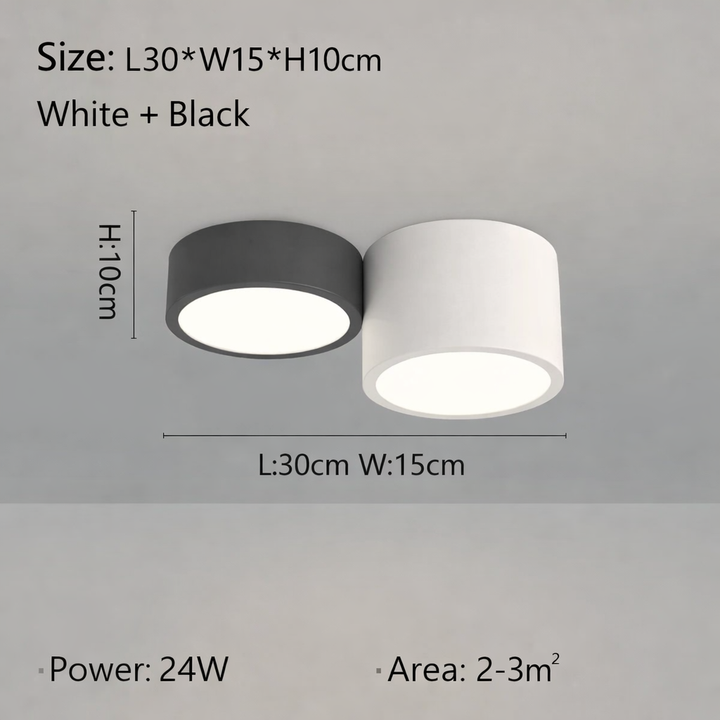Luvira Nordic LED ceiling lamp black and white cluster design