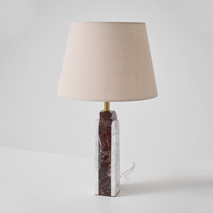 Aurevia marble table lamp on a sideboard