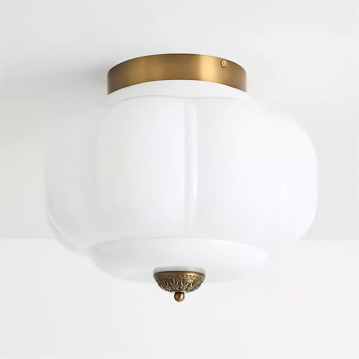 Lelon lamp side profile showing flat flush-mount depth