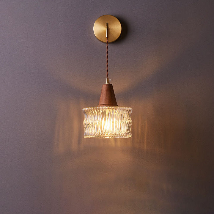 Glass cone wall sconce variant B with alternative metal finish