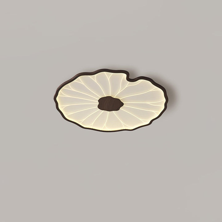 Avinar leaf ceiling lamp warm light – living room setting