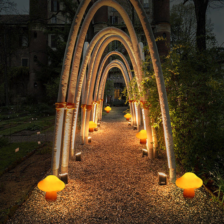 Modern Art Deco Solar Mushroom LED Garden Light