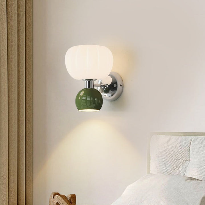 Modern glass globe wall sconce installation reference