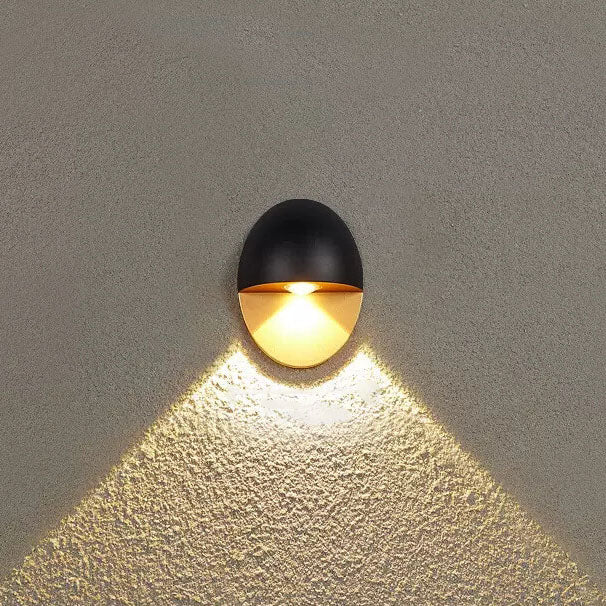 Modern Minimalist Oval LED Outdoor Wall Sconce