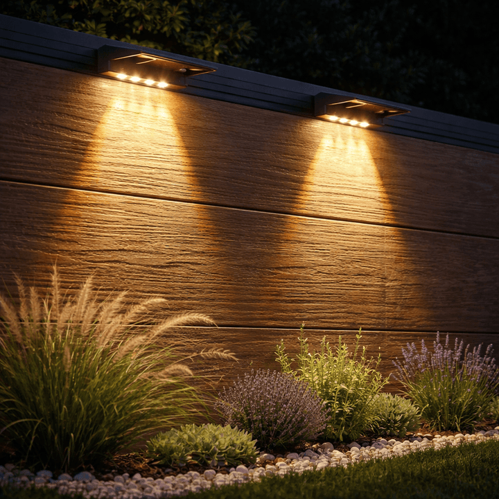 Modern Rectangular Solar LED Wall Light